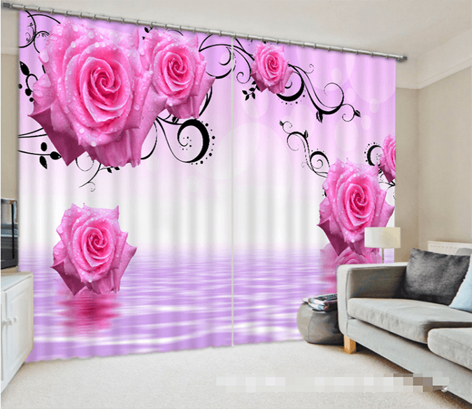 3D Flowers Vines 1344 Curtains Drapes Wallpaper AJ Wallpaper 