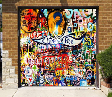 3D Meaningful Graffiti 320 Garage Door Mural Wallpaper AJ Wallpaper 