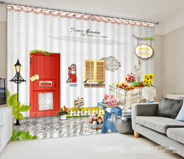 3D Pretty Lovely House 1220 Curtains Drapes Wallpaper AJ Wallpaper 