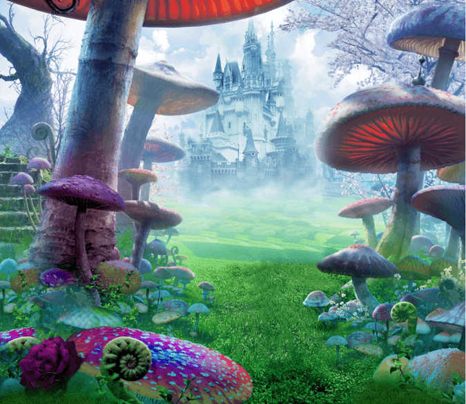 Mushrooms And Castle Wallpaper AJ Wallpaper 