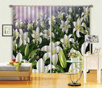 3D Lush Lilies 150 Curtains Drapes Wallpaper AJ Wallpaper 