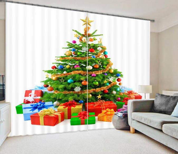 3D Christmas Tree 846 Curtains Drapes Wallpaper AJ Wallpaper 