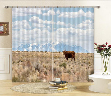 3D Mountains Weeds Animal 221 Curtains Drapes Wallpaper AJ Wallpaper 