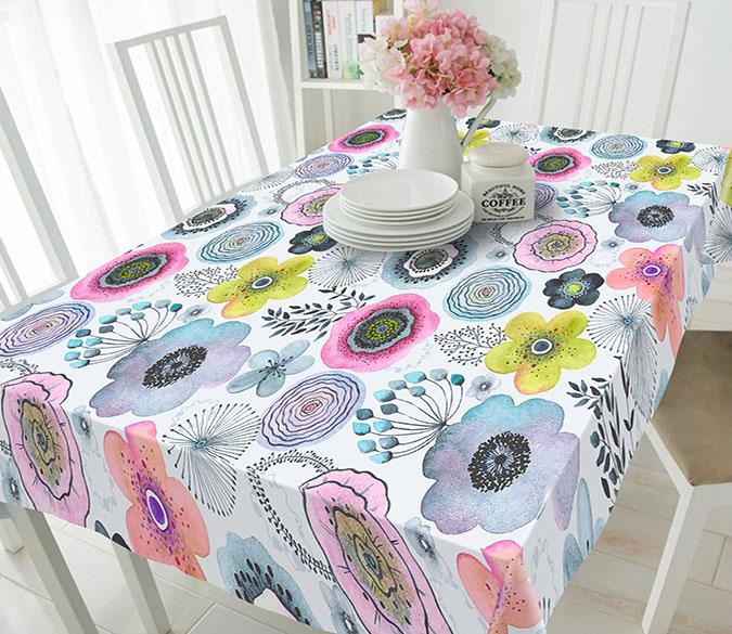 3D Flowers Pattern 343 Tablecloths Wallpaper AJ Wallpaper 