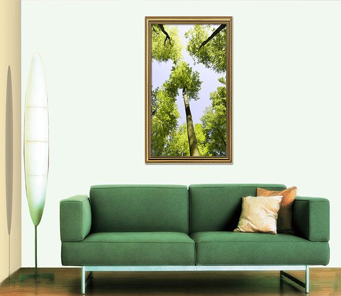 3D Big Tree 017 Fake Framed Print Painting Wallpaper AJ Creativity Home 