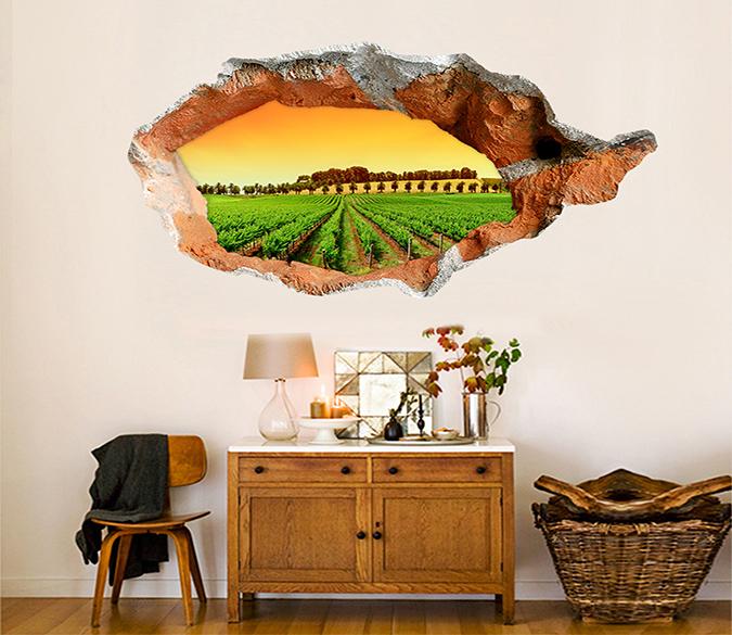 3D Farmland Scenery 345 Broken Wall Murals Wallpaper AJ Wallpaper 