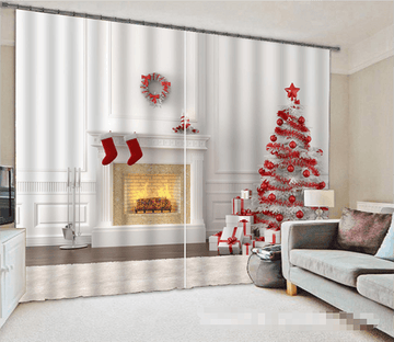 3D Christmas Tree 1084 Curtains Drapes Wallpaper AJ Wallpaper 