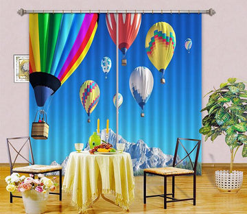 3D Flying Hot Air Balloons 128 Curtains Drapes Wallpaper AJ Wallpaper 