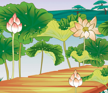 Lotus Pond Wallpaper AJ Wallpaper 