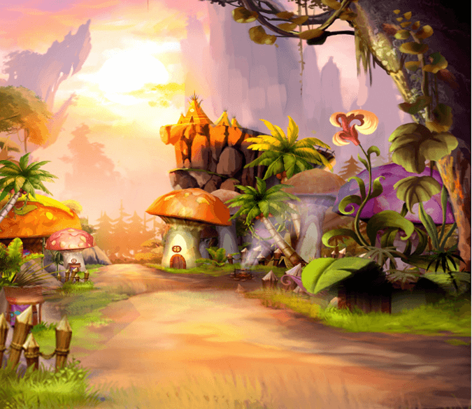 Hidden Mushroom Houses Wallpaper AJ Wallpaper 