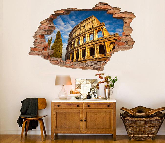 3D Rome Ancient Bullring 196 Broken Wall Murals Wallpaper AJ Wallpaper 