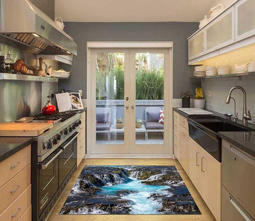 3D Broad River Scenery 088 Kitchen Mat Floor Mural Wallpaper AJ Wallpaper 