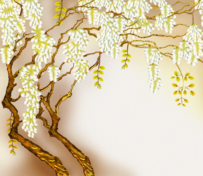 Elegant Blooming Tree Wallpaper AJ Wallpaper 2 