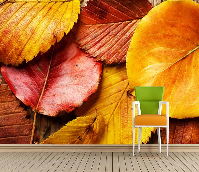 3D Stacked Leaves 630 Wallpaper AJ Wallpaper 