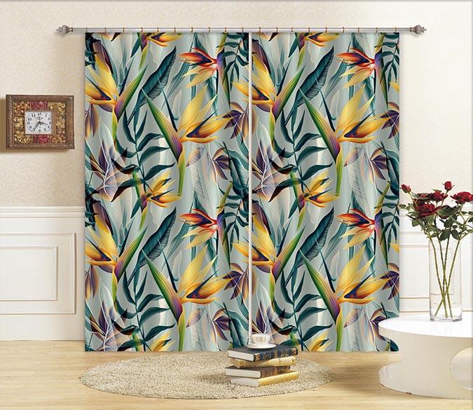 3D Strelitzia Reginae 751 Curtains Drapes Wallpaper AJ Wallpaper 