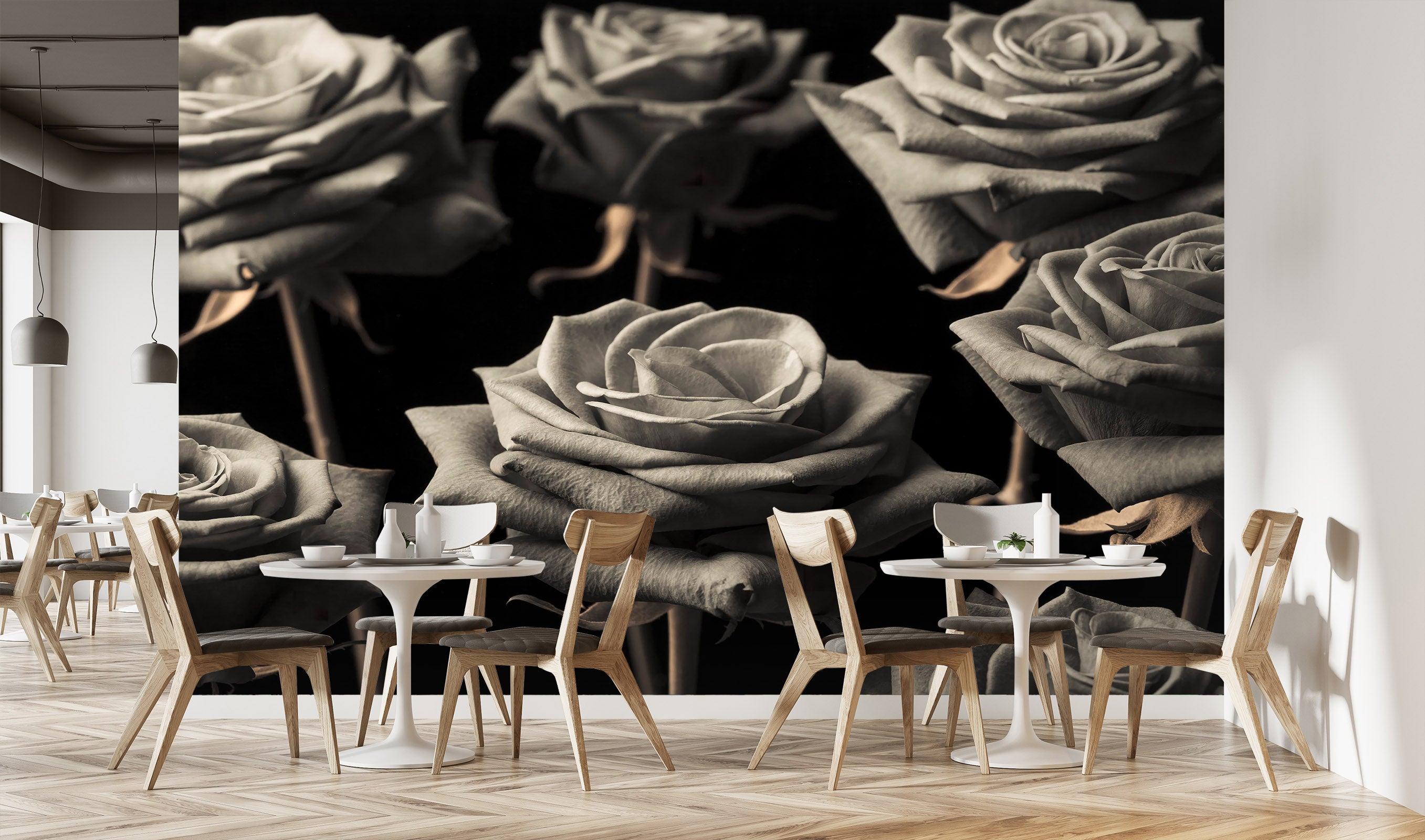 3D Gray Rose 6117 Assaf Frank Wall Mural Wall Murals