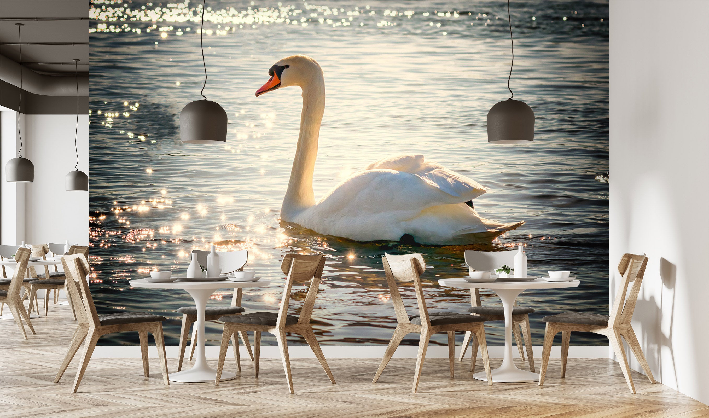 3D Swan Lake 267 Wall Murals