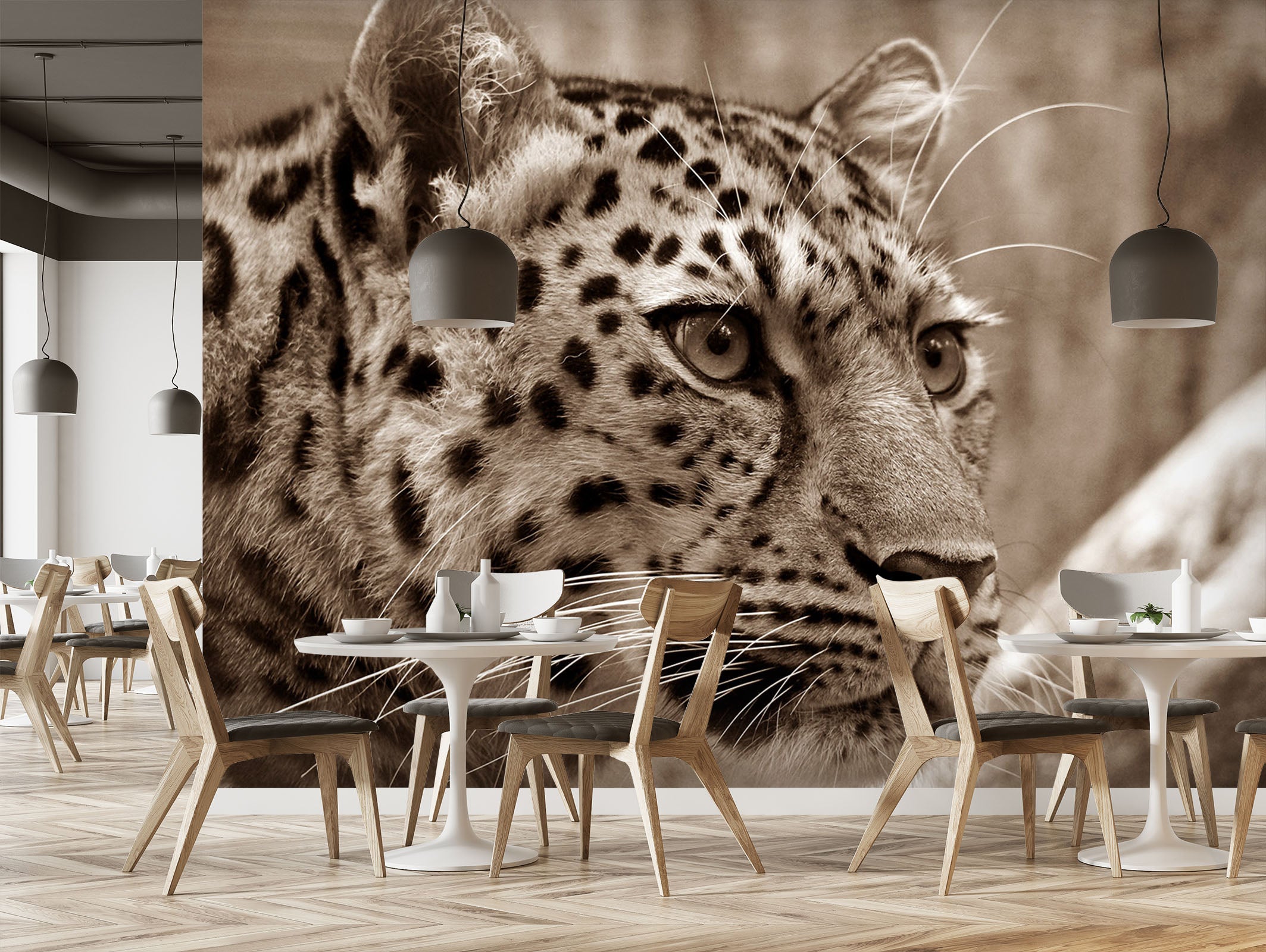 3D Ferocious Leopard 130 Wall Murals