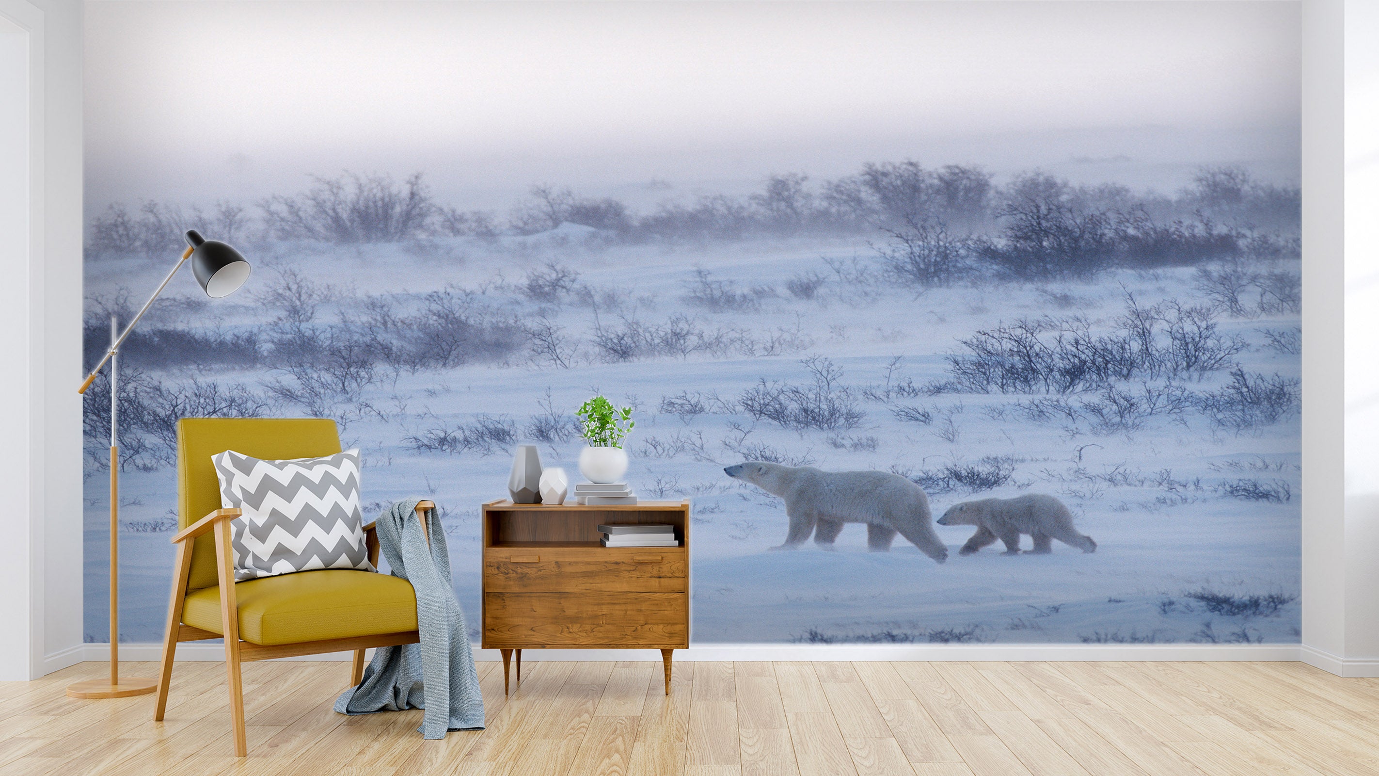 3D Polar Bear 003 Wall Murals Wallpaper AJ Wallpaper 2 