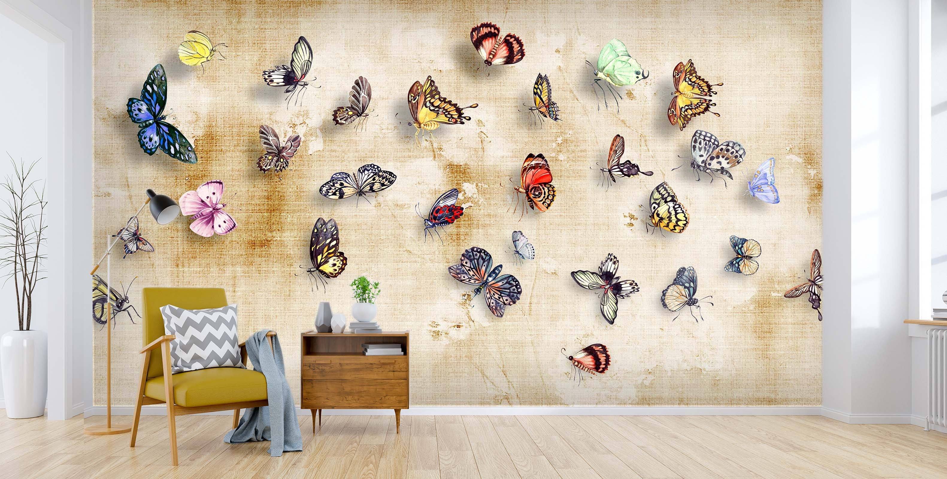 3D Beautiful Butterfly 04 Wall Murals Wallpaper AJ Wallpaper 2 