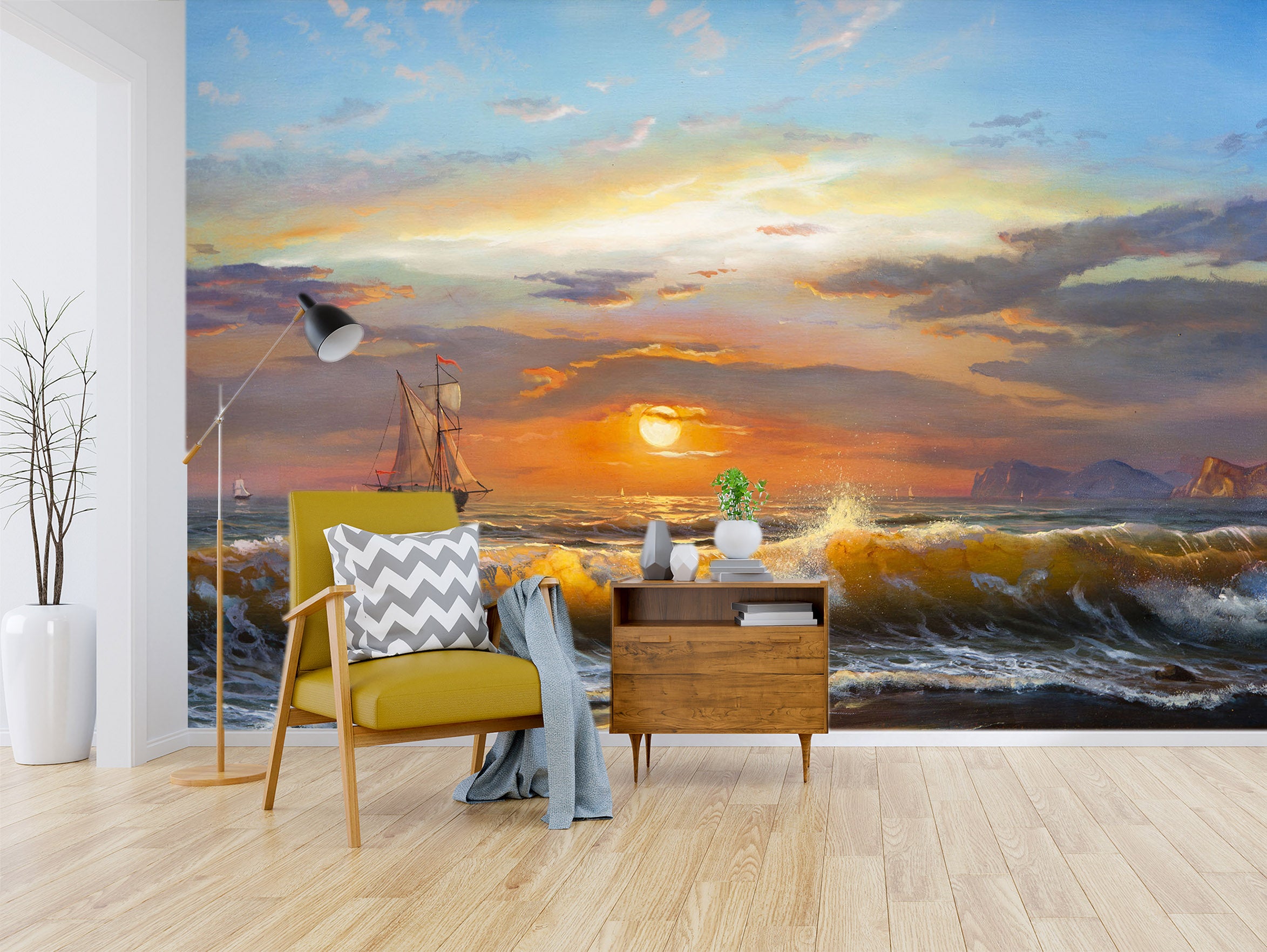 3D Clouds Sun 58134 Wall Murals