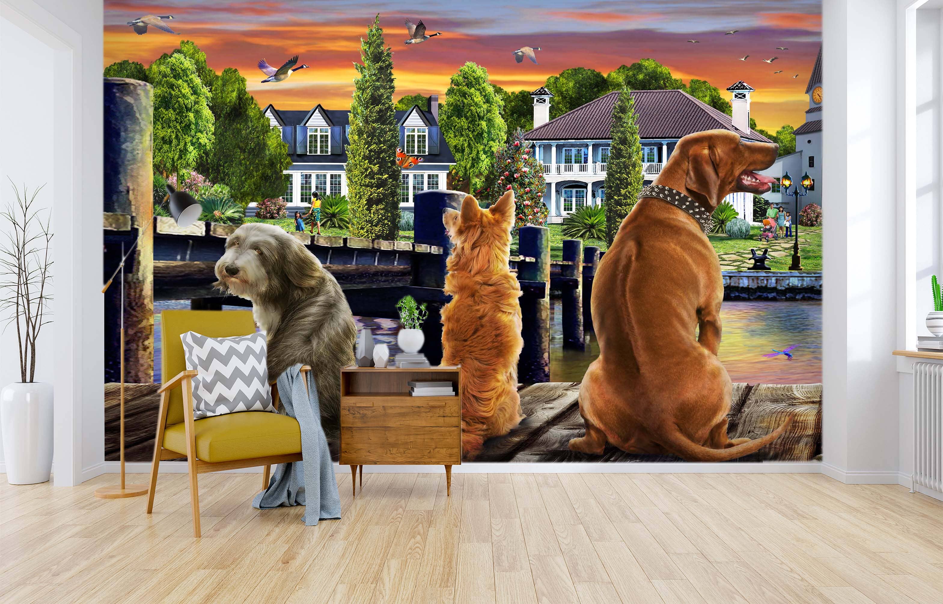 3D Watchdog 1422 Adrian Chesterman Wall Mural Wall Murals Wallpaper AJ Wallpaper 2 