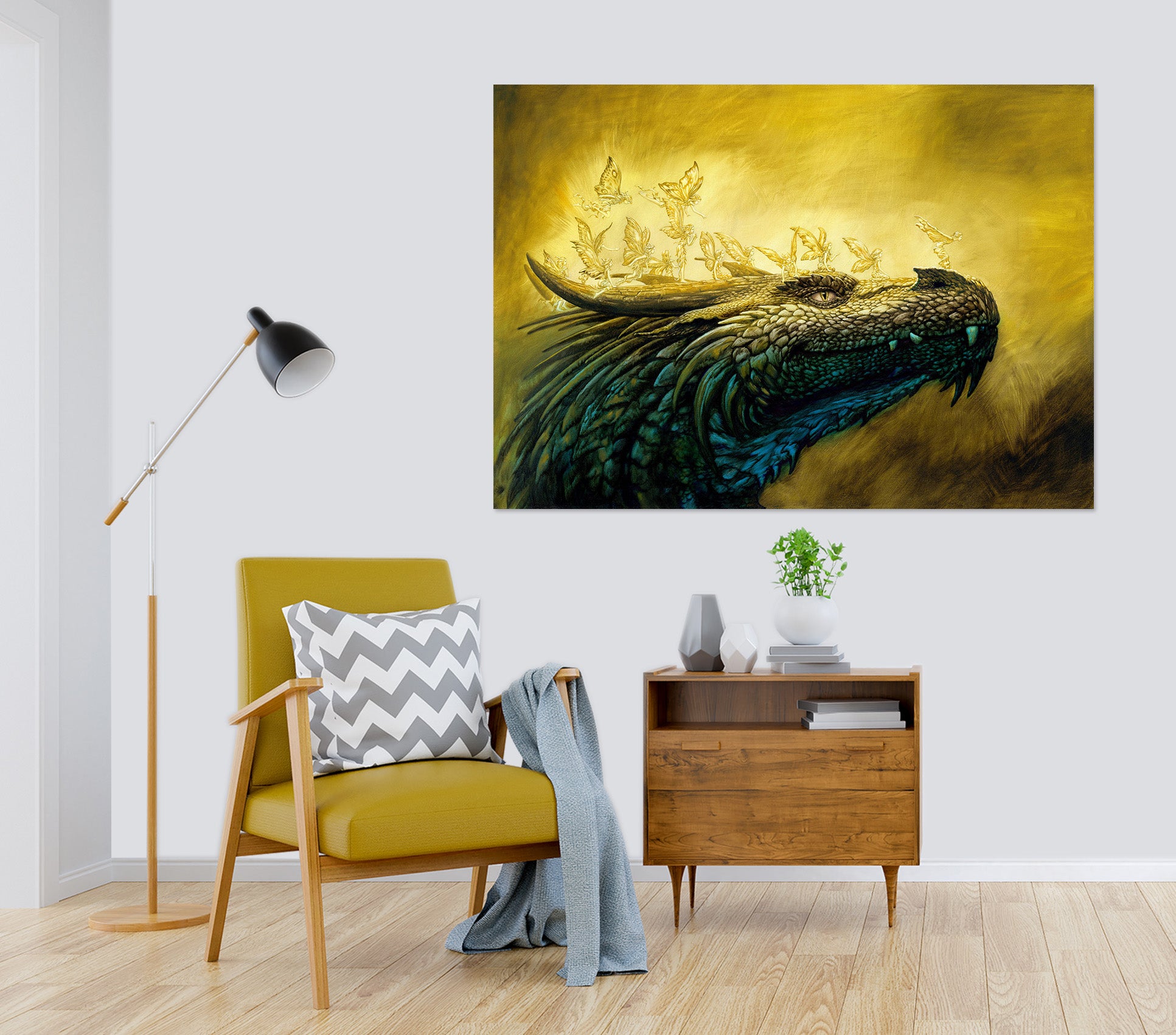 3D Dragon Head 8057 Ciruelo Wall Sticker