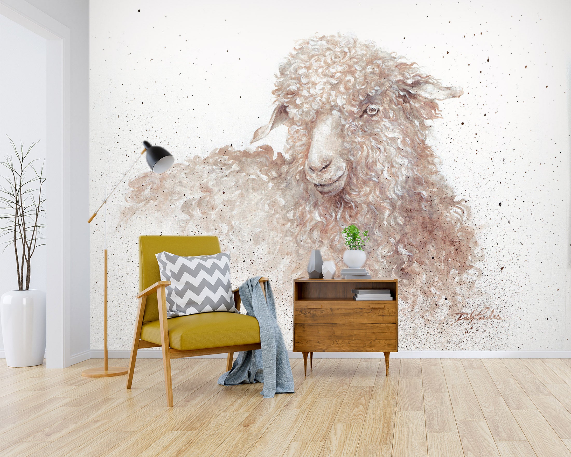 3D Sheep 3194 Debi Coules Wall Mural Wall Murals