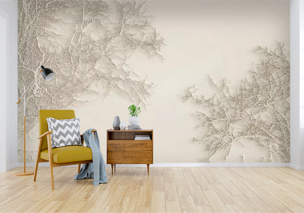 3D White Branches WC571 Wall Murals