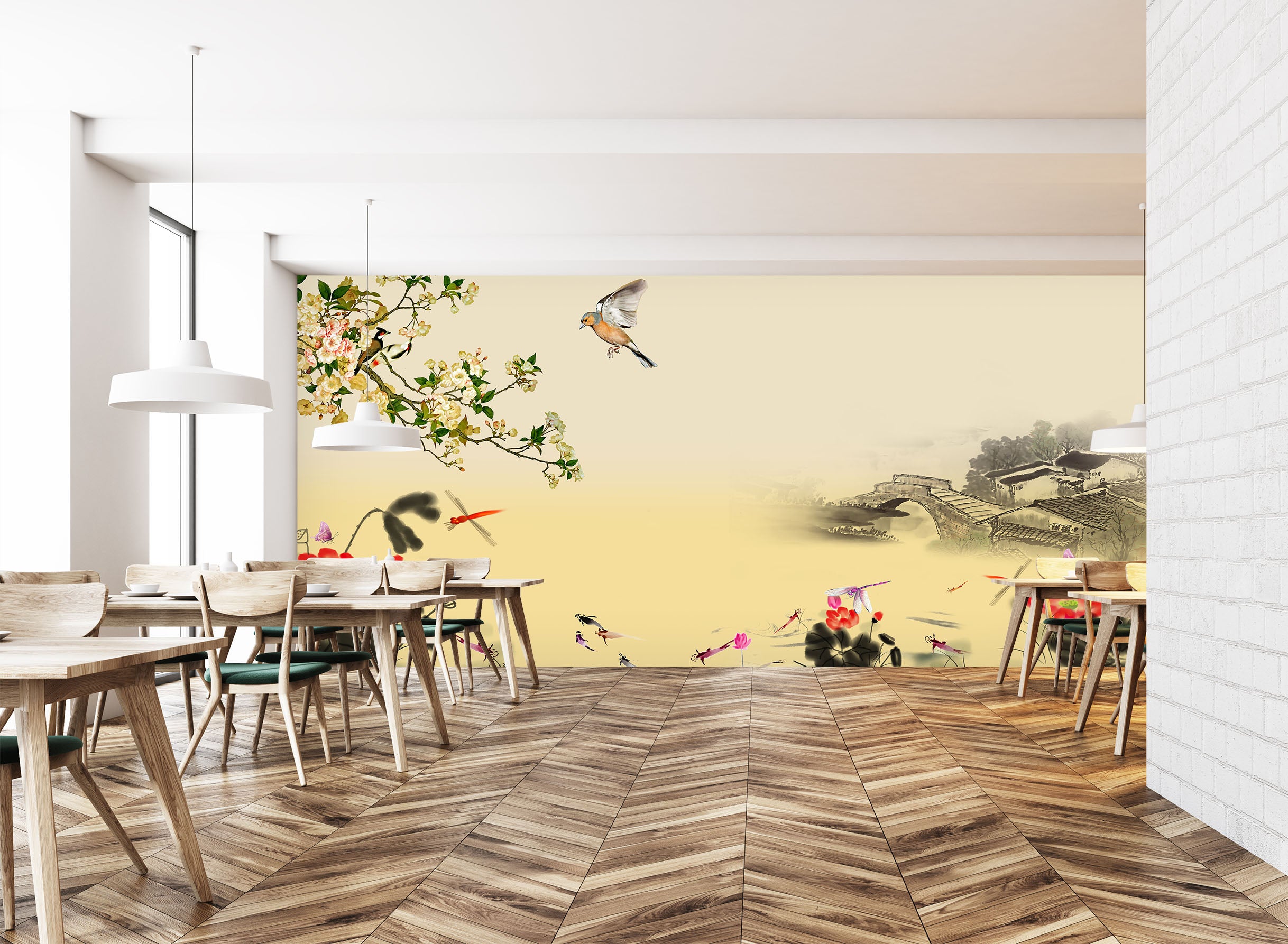 3D Field River 1620 Wall Murals