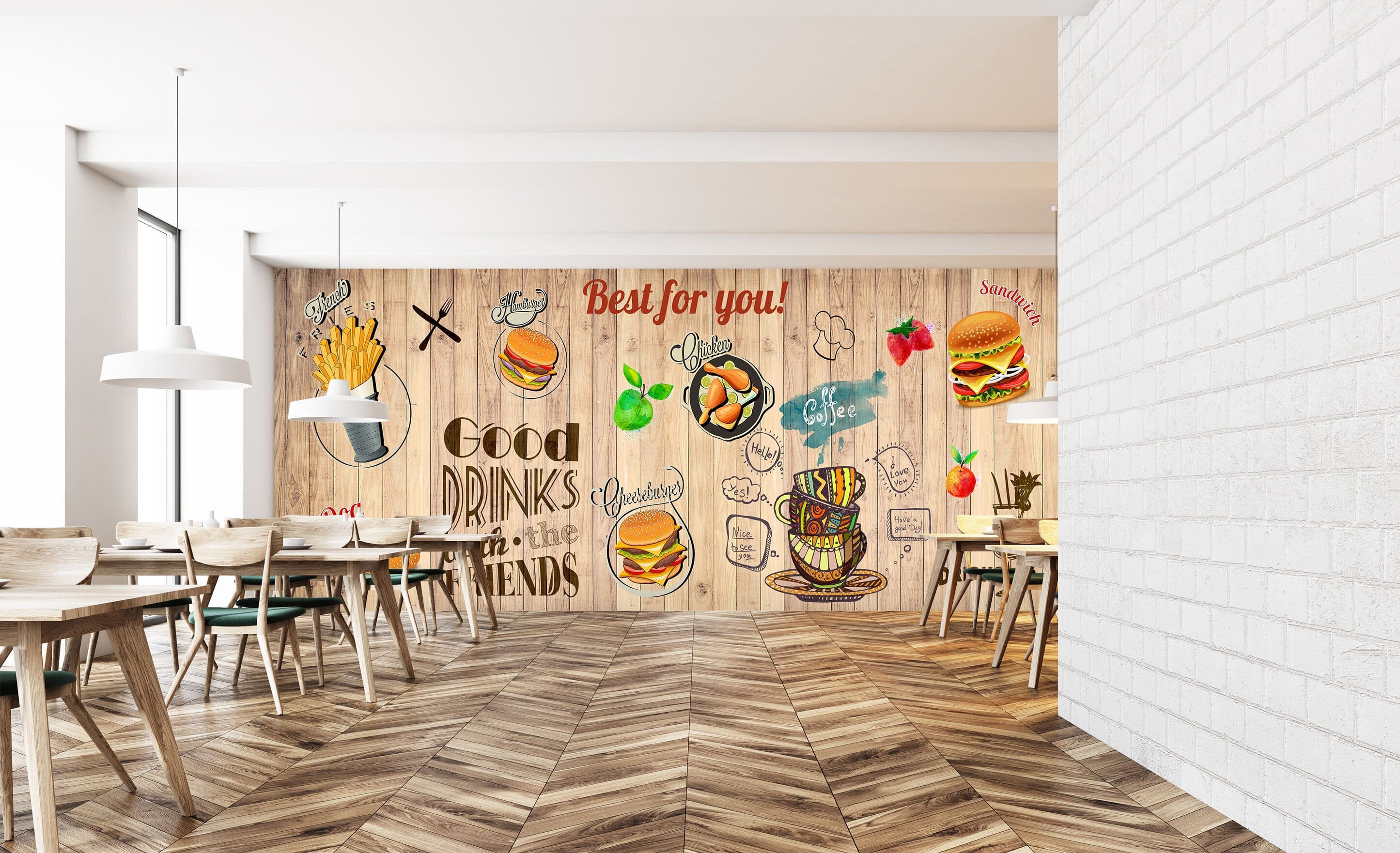 3D Delicious Burger 1497 Wall Murals Wallpaper AJ Wallpaper 2 