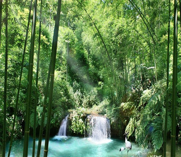 3D Green Forest River Flowing 9 Wallpaper AJ Wallpaper 