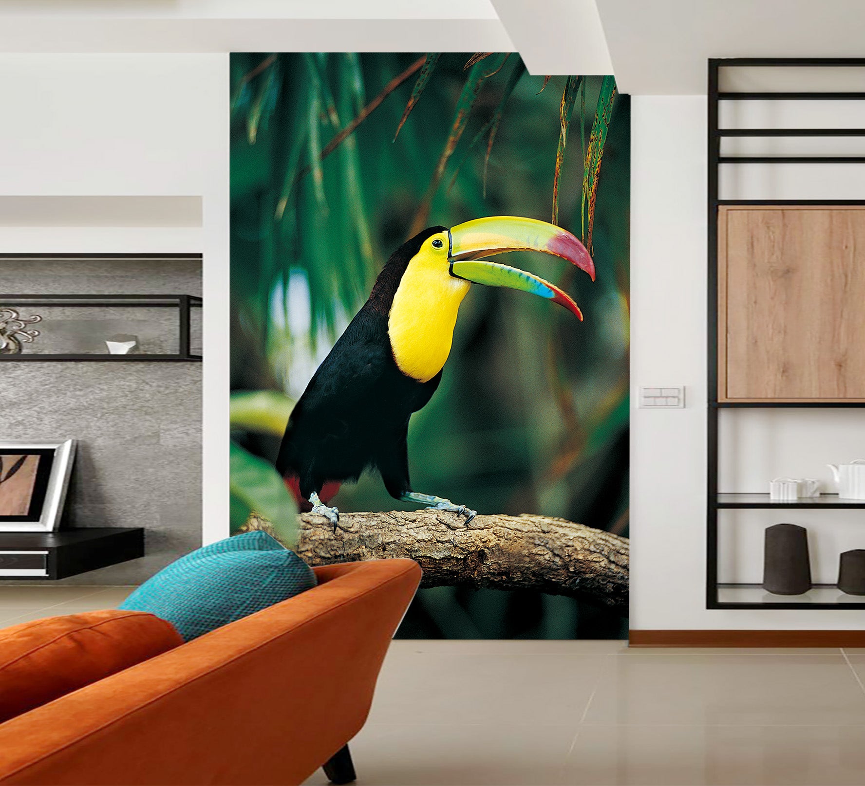 3D Toucan Tree 145 Wall Murals