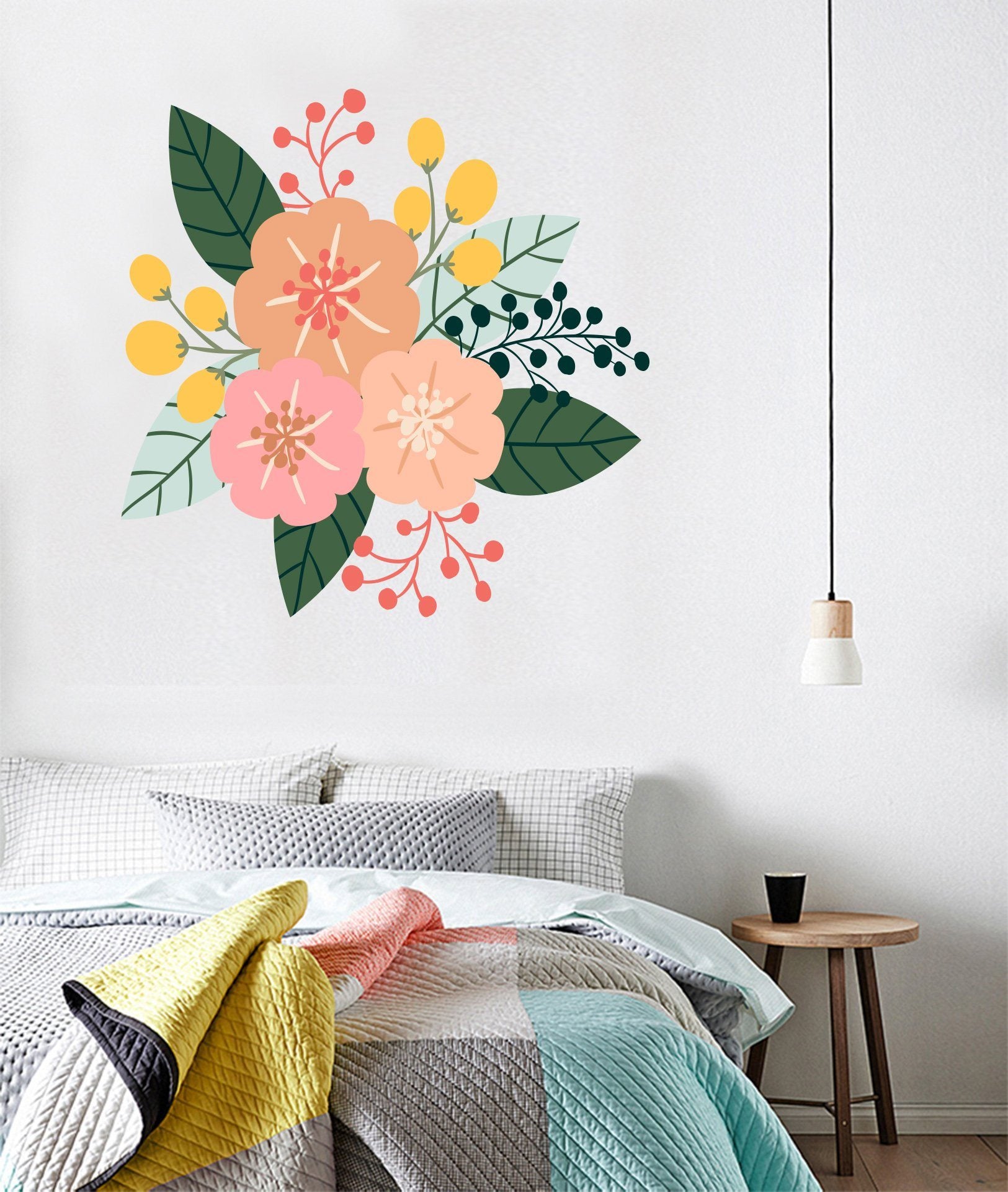 3D Yellow Fruit Flower 259 Wall Stickers Wallpaper AJ Wallpaper 