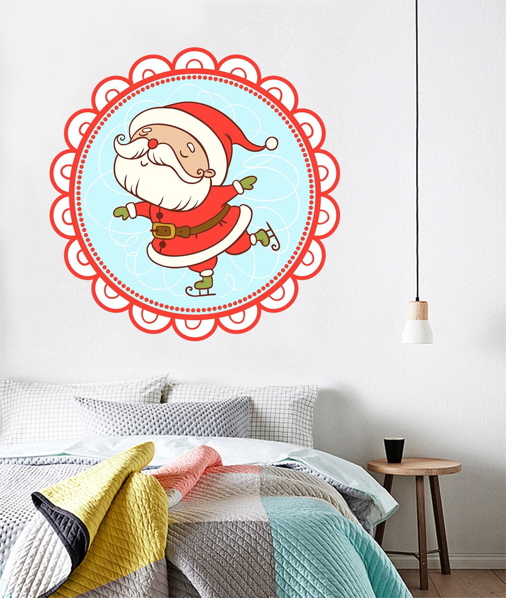 3D Santa Claus Lace 36 Wall Stickers Wallpaper AJ Wallpaper 