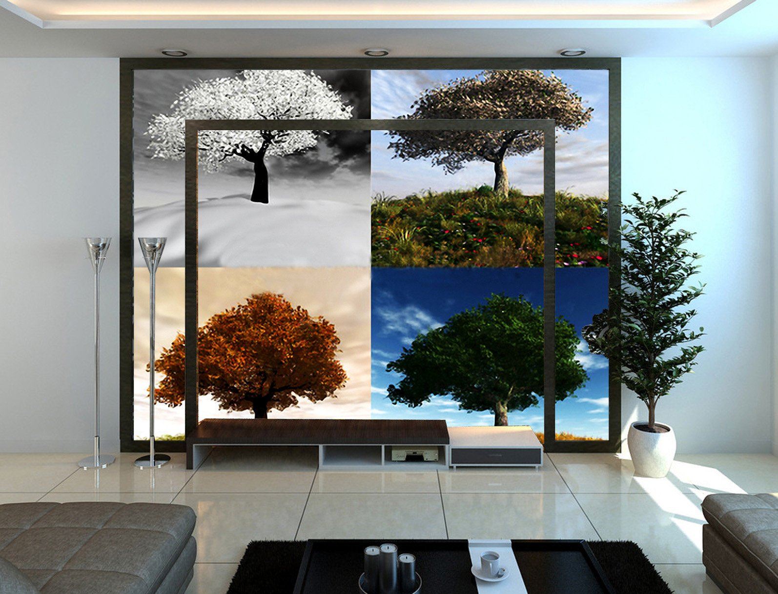 Four Seasons Tree Wallpaper AJ Wallpaper 