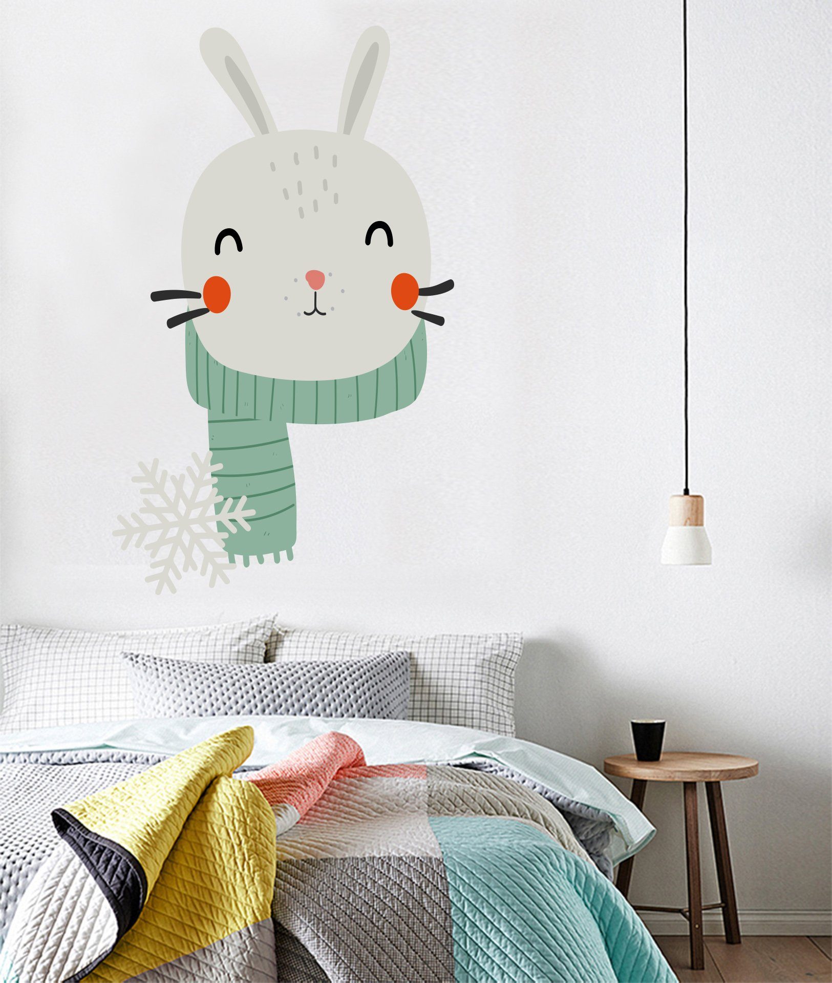 3D Cartoon Rabbit Head 114 Wall Stickers Wallpaper AJ Wallpaper 