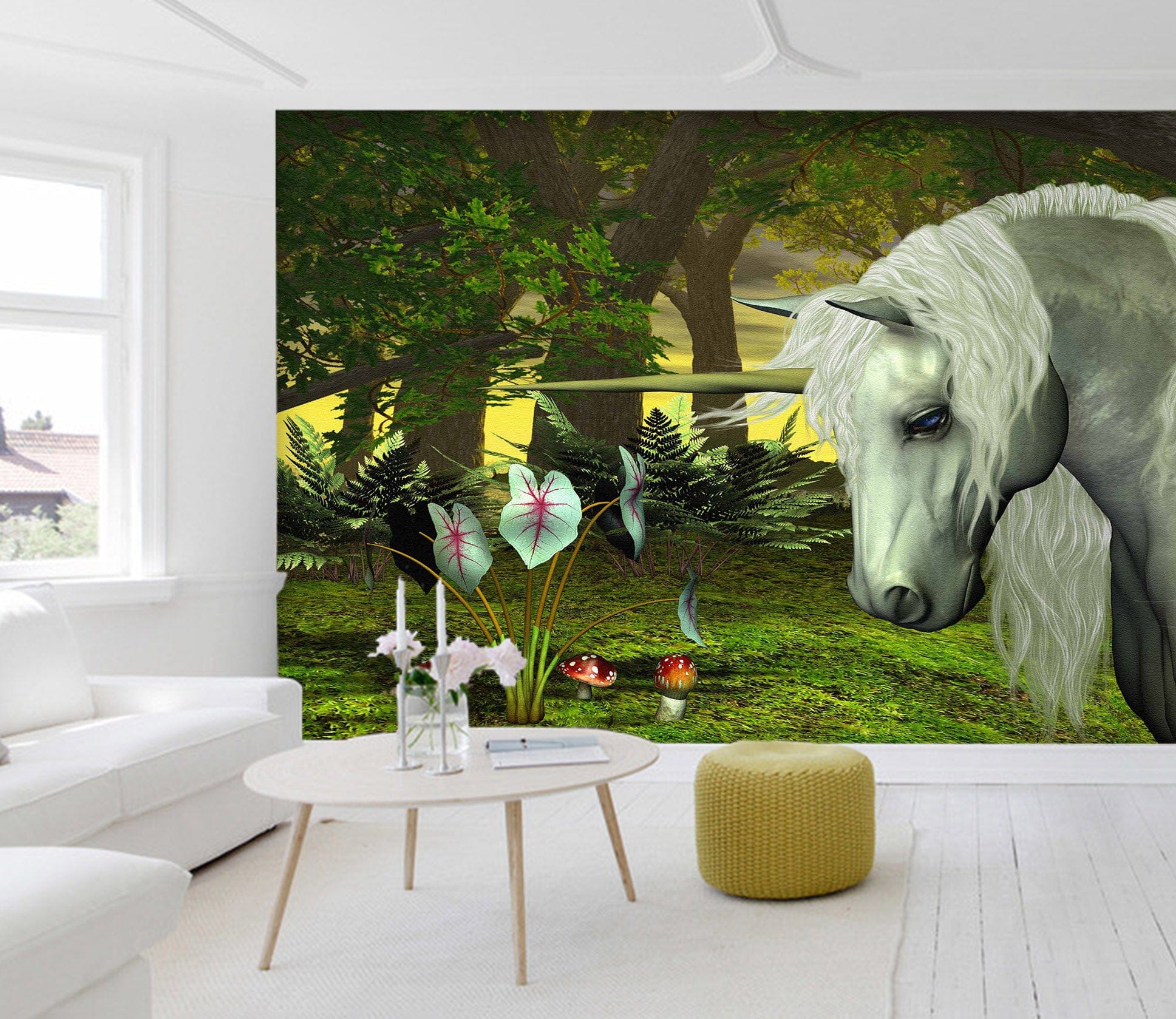 3D Forest Unicorn 1513 Wall Murals Wallpaper AJ Wallpaper 2 