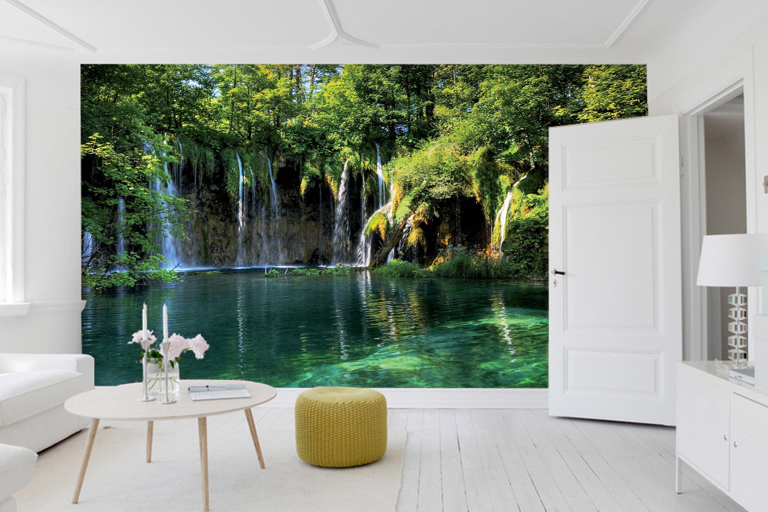 3D Waterfall Landscape 07 Wall Murals Wallpaper AJ Wallpaper 2 