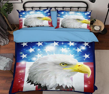 3D Eagle Head 045 Bed Pillowcases Quilt Wallpaper AJ Wallpaper 