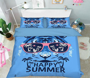 3D Sunglasses Cat 048 Bed Pillowcases Quilt Wallpaper AJ Wallpaper 