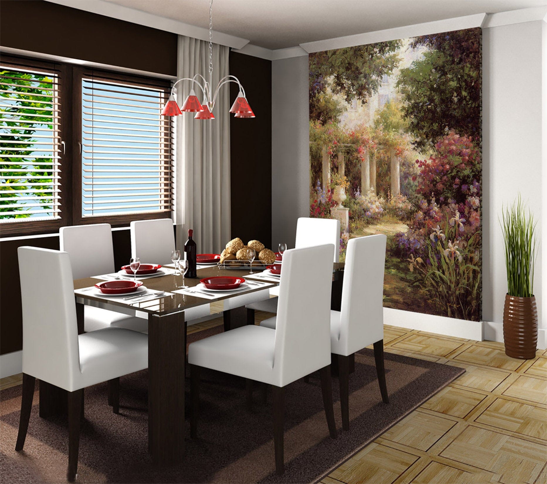 3D Oil Painting Garden 031 Wall Murals Wallpaper AJ Wallpaper 2 