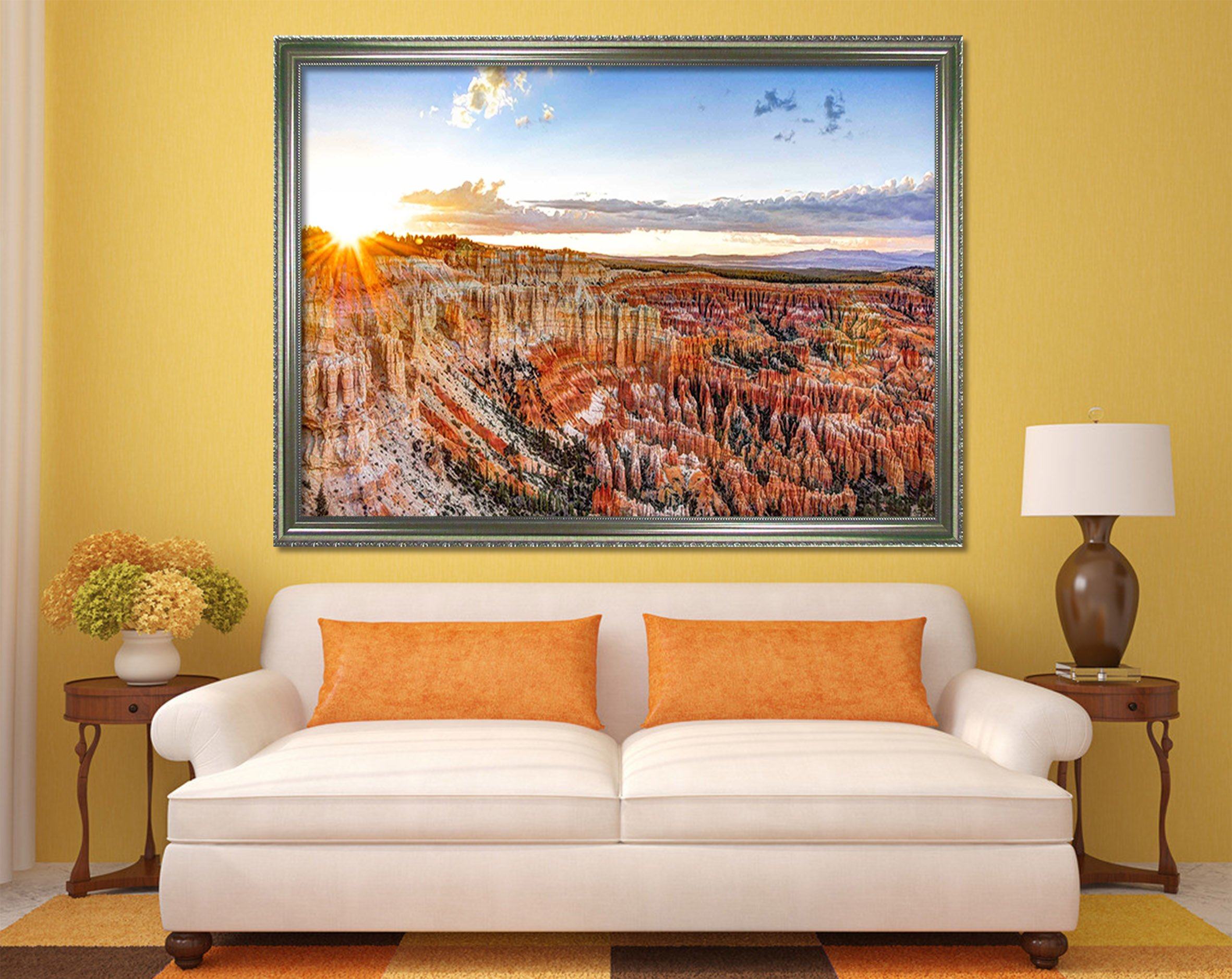 3D Steep Mountains 135 Fake Framed Print Painting Wallpaper AJ Creativity Home 