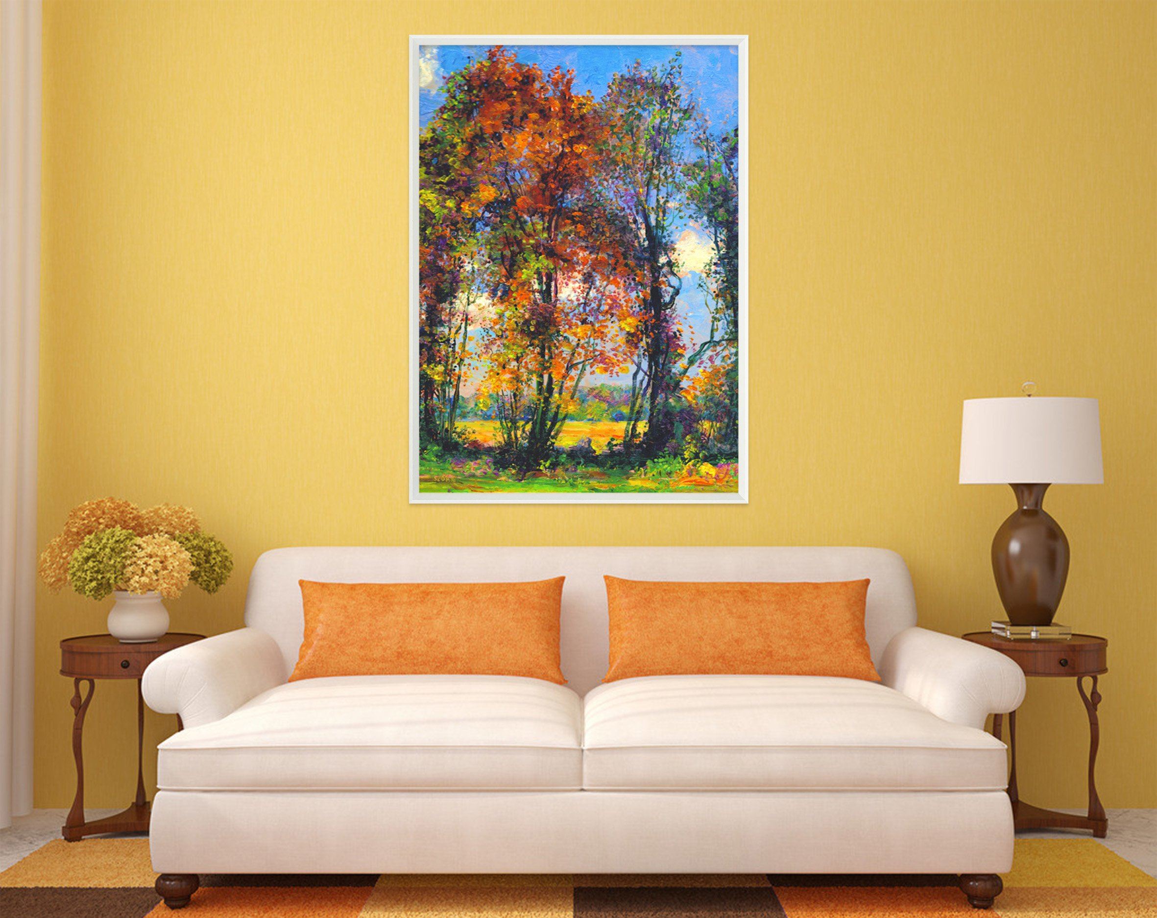 3D Natural Tree 041 Fake Framed Print Painting Wallpaper AJ Creativity Home 