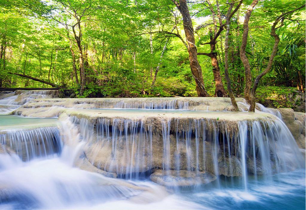 3D Forest River Waterfalls 306 Garage Door Mural Wallpaper AJ Wallpaper 