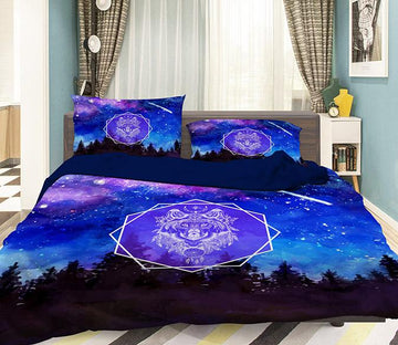 3D Meteor Lion 057 Bed Pillowcases Quilt Wallpaper AJ Wallpaper 