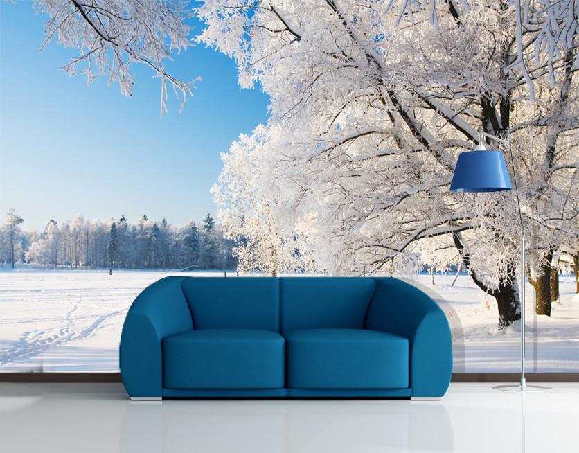 3D Snow Tree Street 577 Wallpaper AJ Wallpaper 