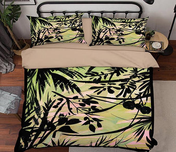 3D Oil Painting Leaves 067 Bed Pillowcases Quilt Wallpaper AJ Wallpaper 