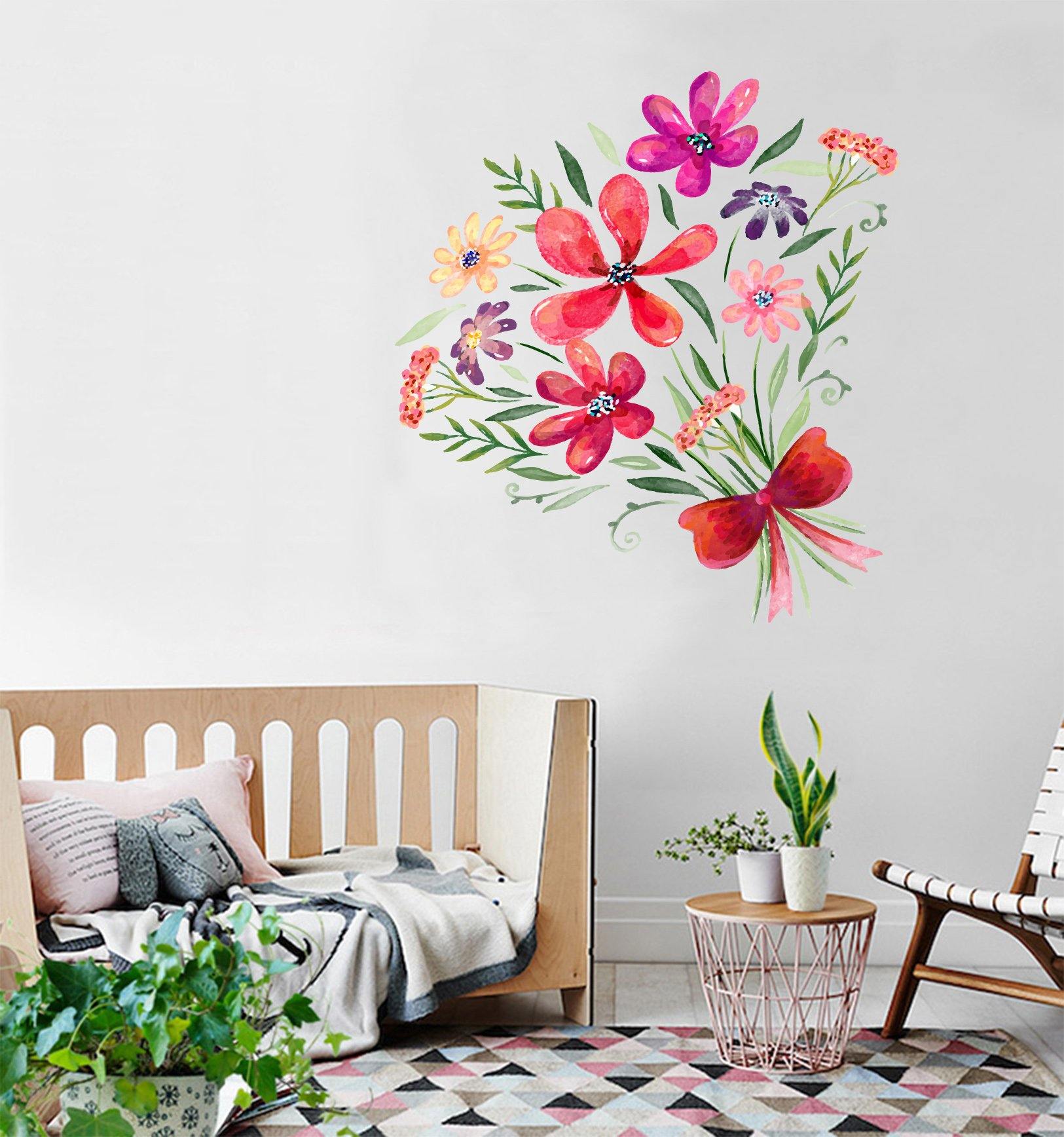 3D Bouquet Bow 136 Wall Stickers Wallpaper AJ Wallpaper 