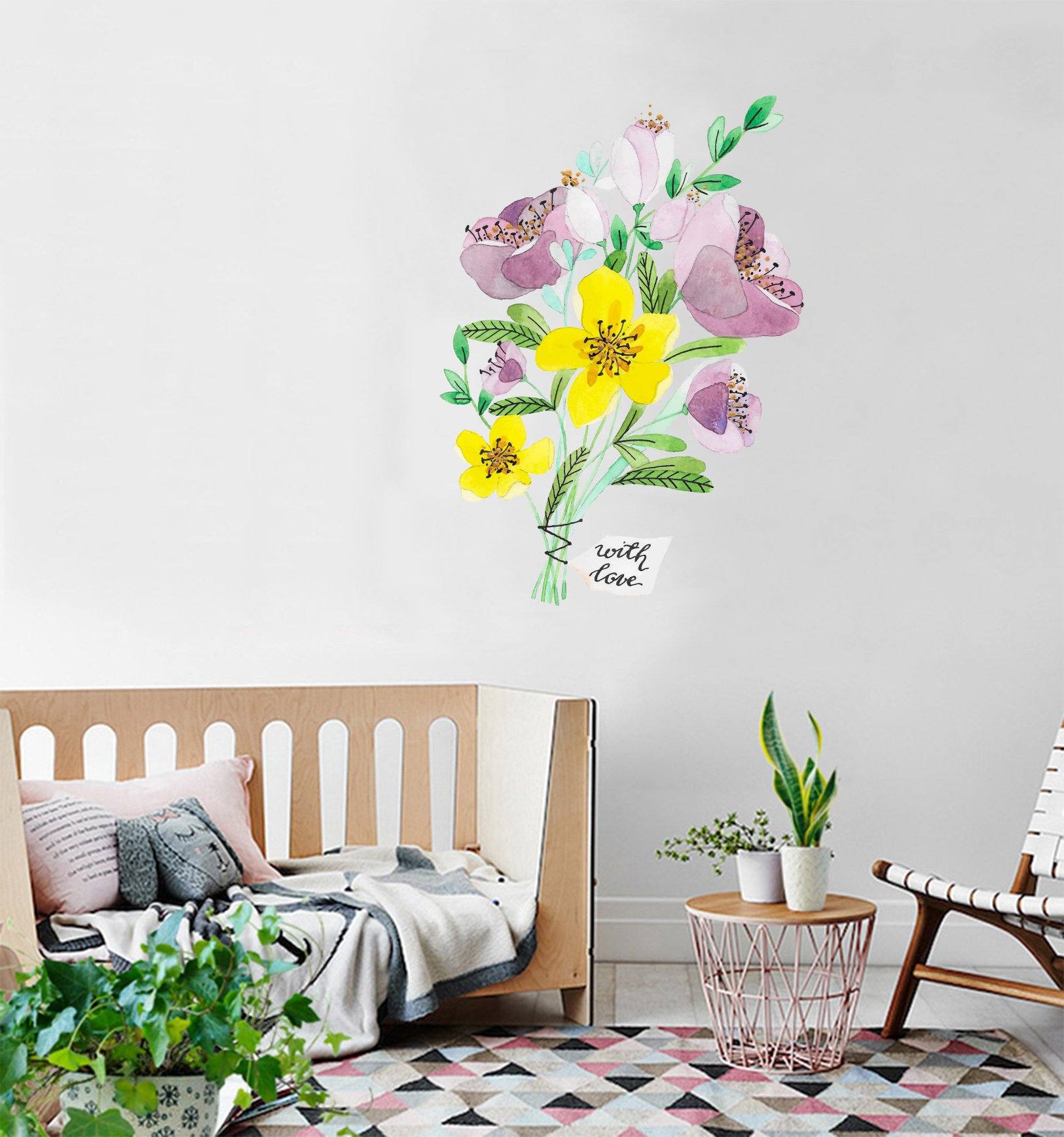 3D Bouquet Label 170 Wall Stickers Wallpaper AJ Wallpaper 